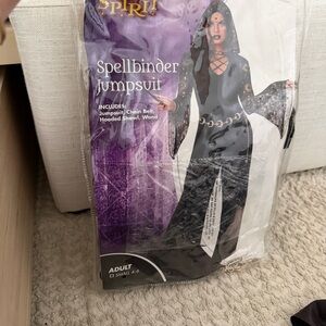 Spirit Spellbinder Jumpsuit Costume in Black and Silver Accent
